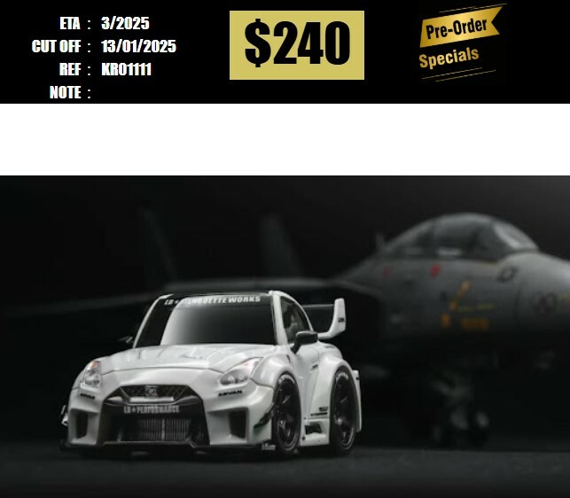 PO-$240 * KR * 1:64 NISSAN GT-R R35 Q WHITE [OD11/01]