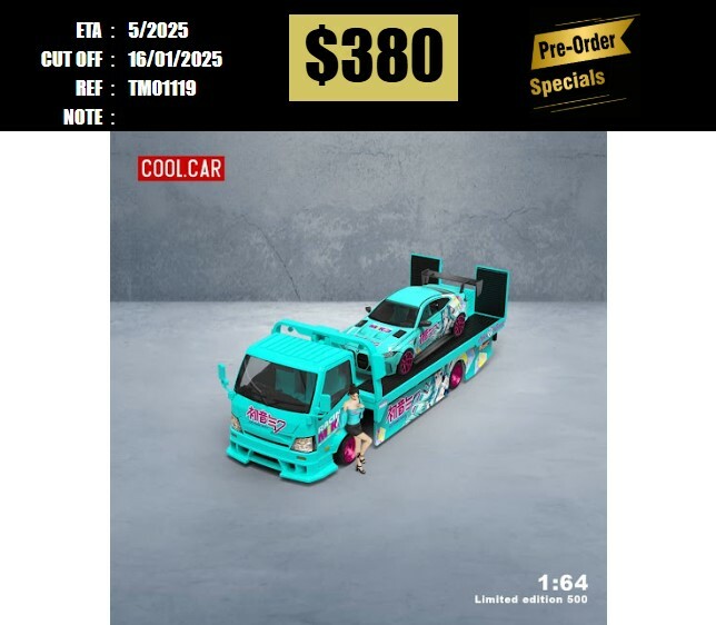PO-$380 * TIME MICRO * 1:64 HATSUNE SET(H300 TRUCK + BMW M4 + FIGURE [OD11/01]
