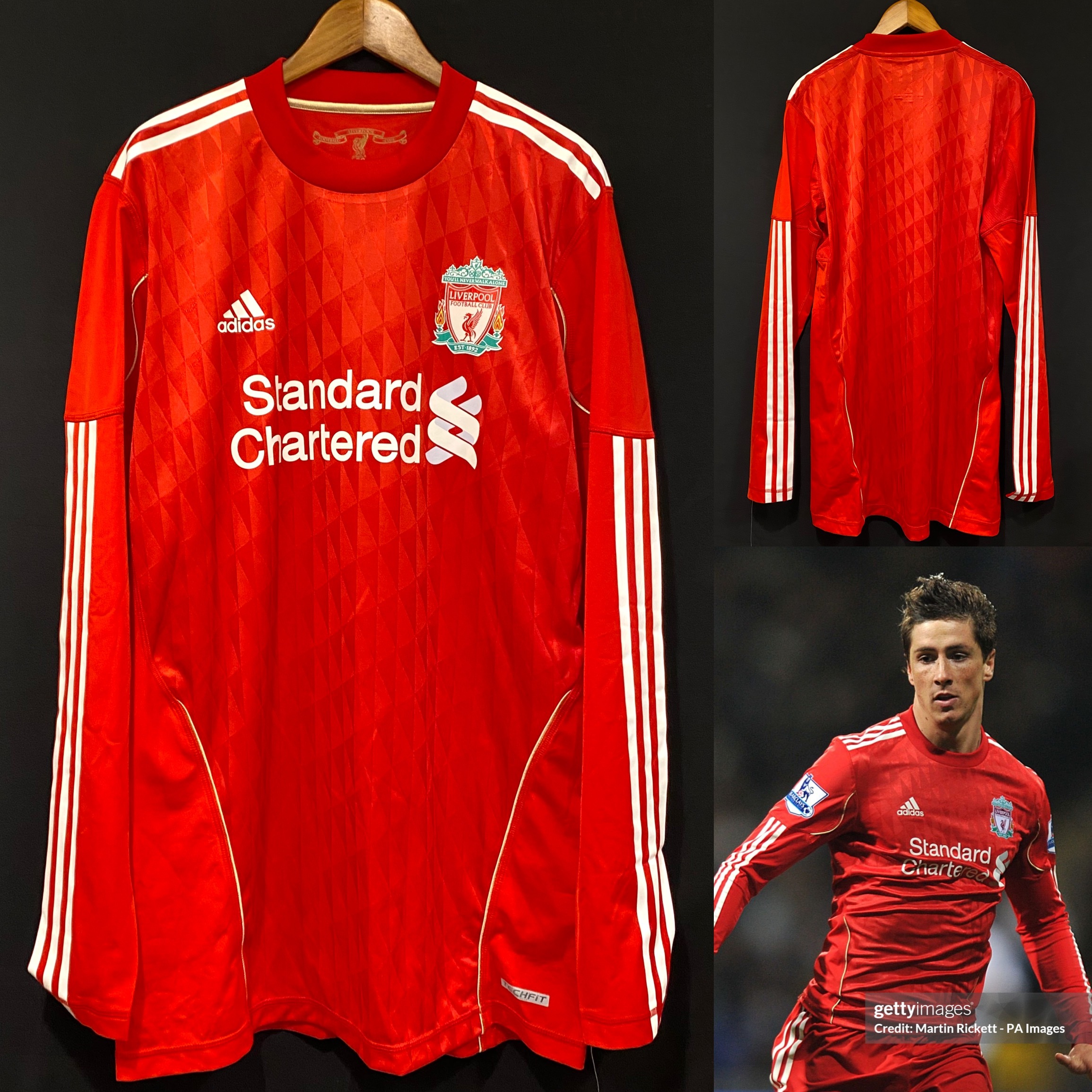 (Player Issue) Liverpool 2010-2012 Adidas L/S Home Player Issue Shirt