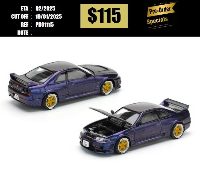 PO-$115 * POP RACE * 1:64 SKYLINE GT-R R33 NISMO - MIDNIGHT PURPLE [OD11/01]