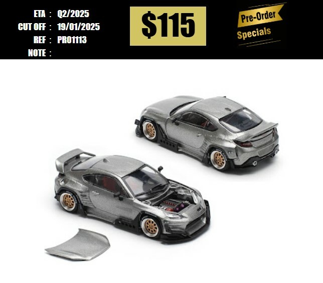 PO-$115 * POP RACE * 1:64 PANDEM GR86 - SILVER (NEW TOOLING) [OD11/01]