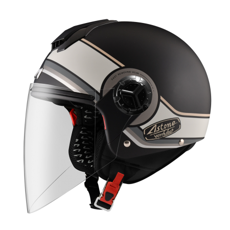 ASTONE CJ500 平黑 LL12灰 彩繪 內墨片 3/4罩式帽款