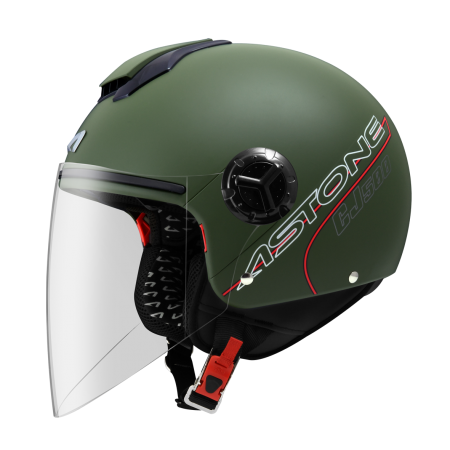 ASTONE CJ500 平光綠 素色 內墨片 3/4罩式帽款