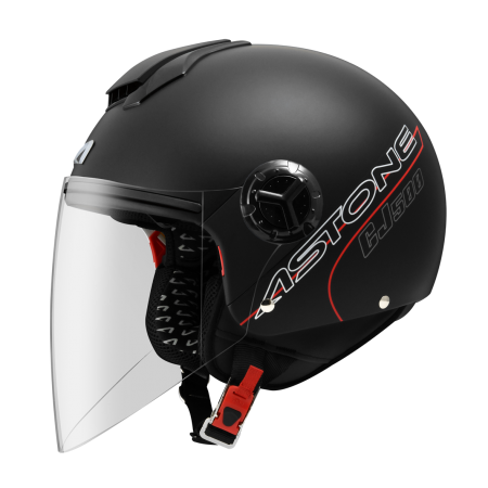 ASTONE CJ500 平光黑 素色 內墨片 3/4罩式帽款