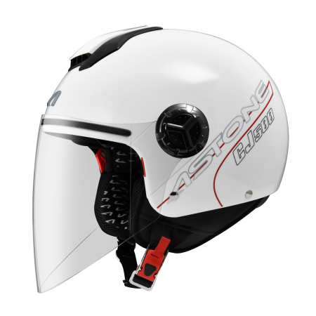 ASTONE CJ500 亮光白 素色 內墨片 3/4罩式帽款