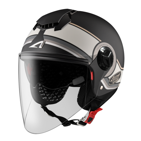 ASTONE CJ500 平黑 LL12灰 彩繪 內墨片 3/4罩式帽款