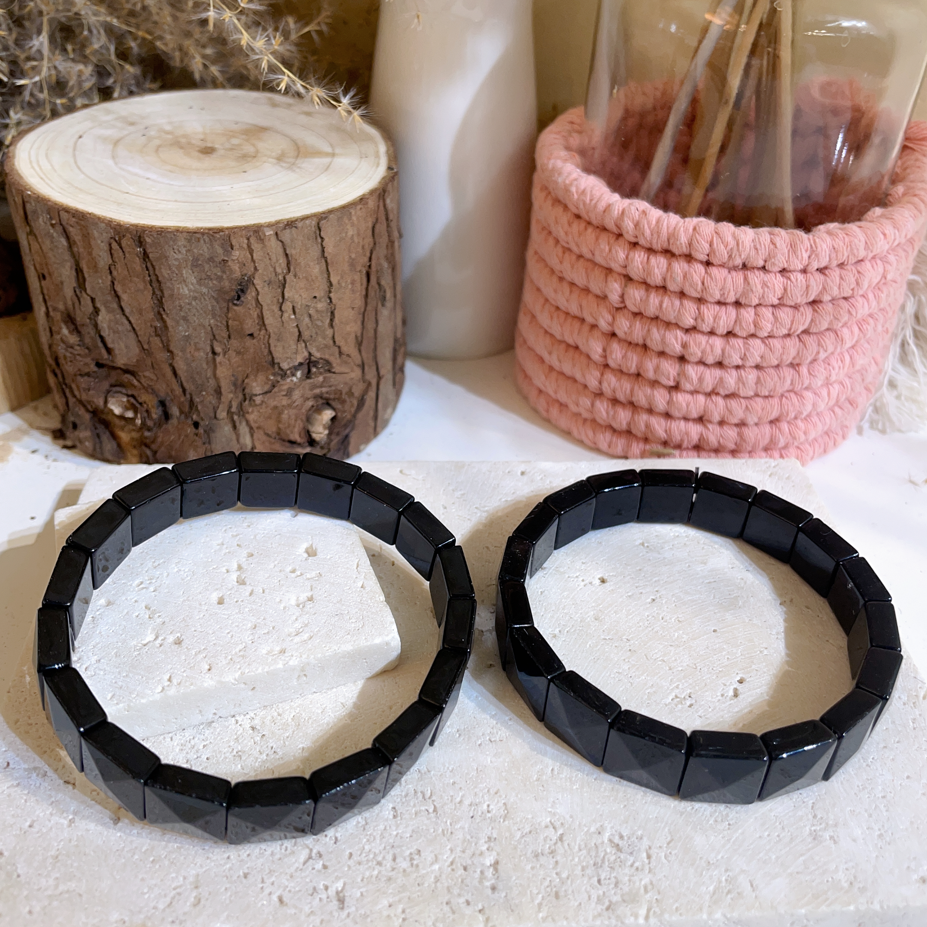 黑瑪瑙鑽切手排 11mm