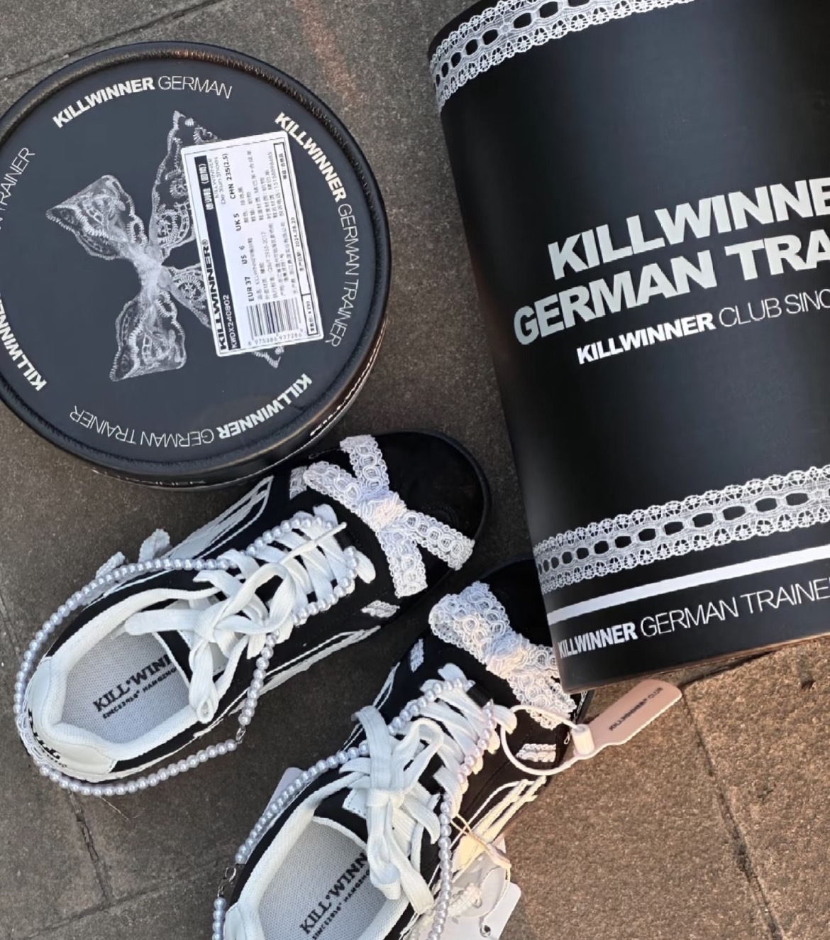 𝐊𝐢𝐥𝐥𝐰𝐢𝐧𝐧𝐞𝐫珍珠蕾絲德訓鞋🩰