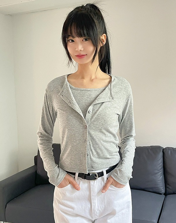 預訂｜MUAHMUAH SLIM FIT LOGO CARDIGAN