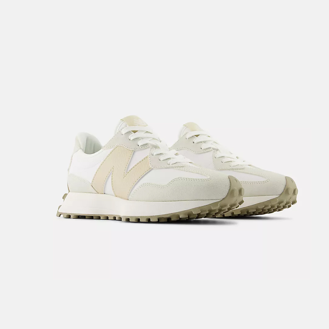 -(A4a)-NEW BALANCE 327 經典復古跑鞋 女鞋 皮革 奶杏-WS327AN