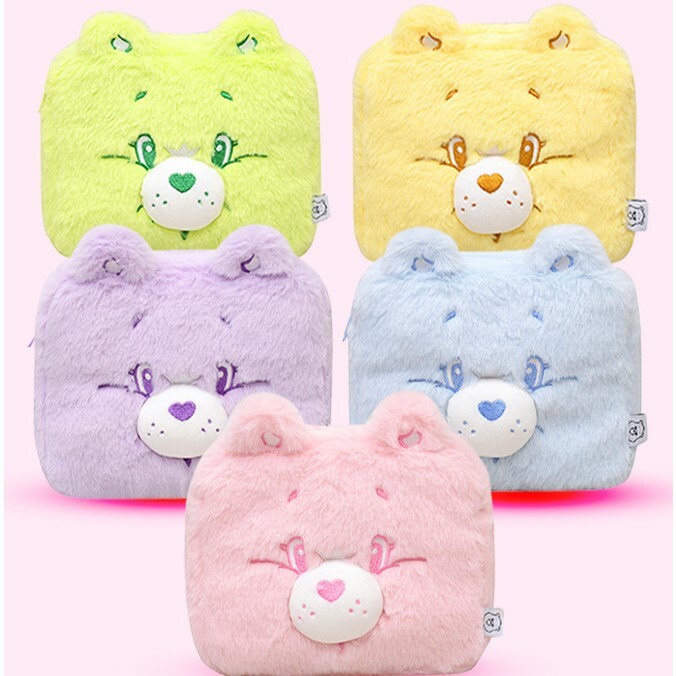 《5545》CareBears愛心小熊立體手提毛絨化妝包