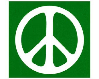 GREEN PAECE STICKER SQUARE