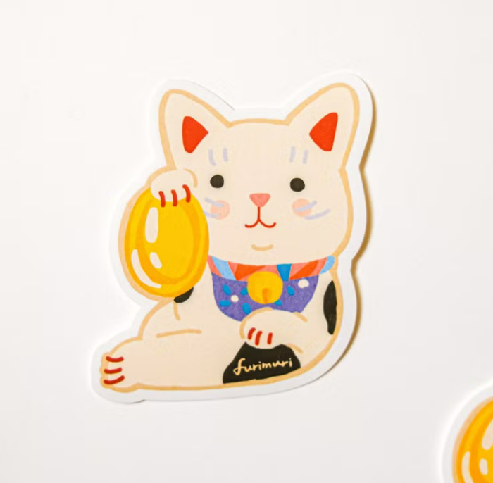 furimuri new year manegi neko sticker