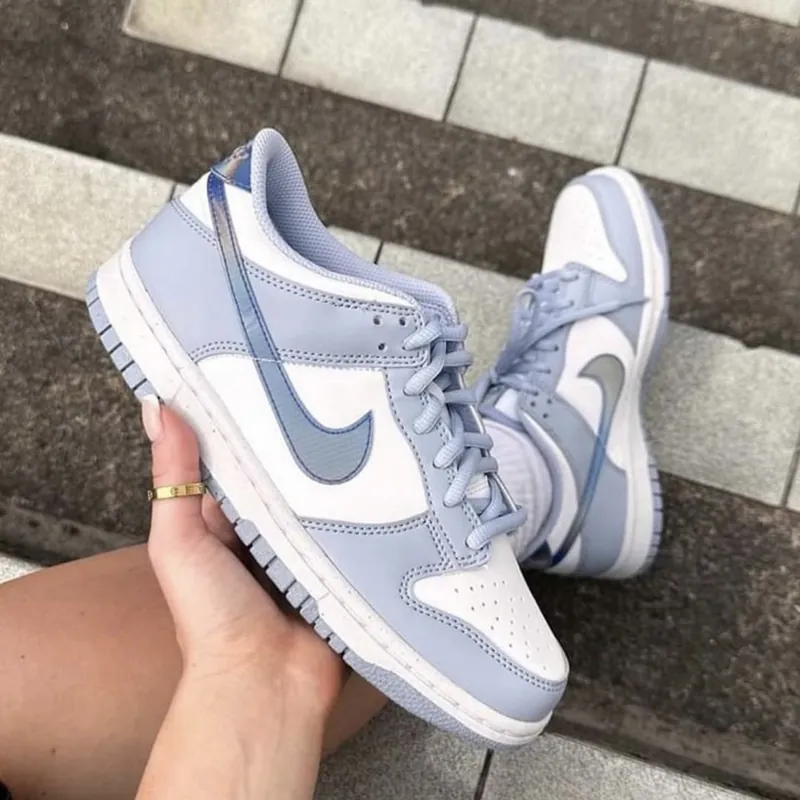NIKE DUNK LOW 女生大童 Y2K灰藍勾✿✿