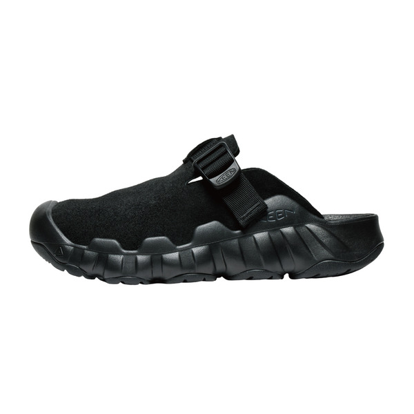 KEEN 男款 HYPERPORT CLOG LEATHER 皮革涼拖鞋 BLACK / 黑