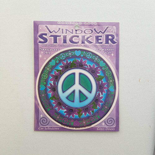 ROUNDED PURPLE PEACE WINDOW STICKER