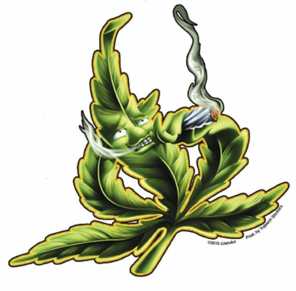 ROLLING LOW POT LEAF STICKER