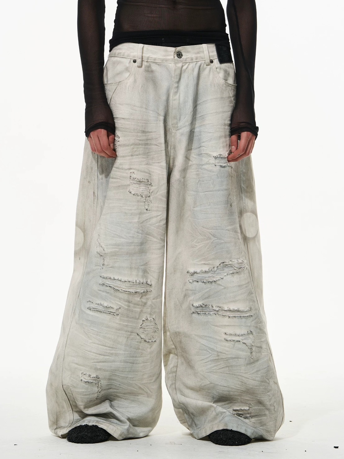 BLINDNOPLAN 水洗泥染 刷破Baggy 牛仔褲