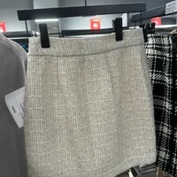 [S] DKNY ZIP FRONT MINI SKIRT,EGGNG PLAID, DJ4K9528-I1I [FINAL SALE] (SD1200)