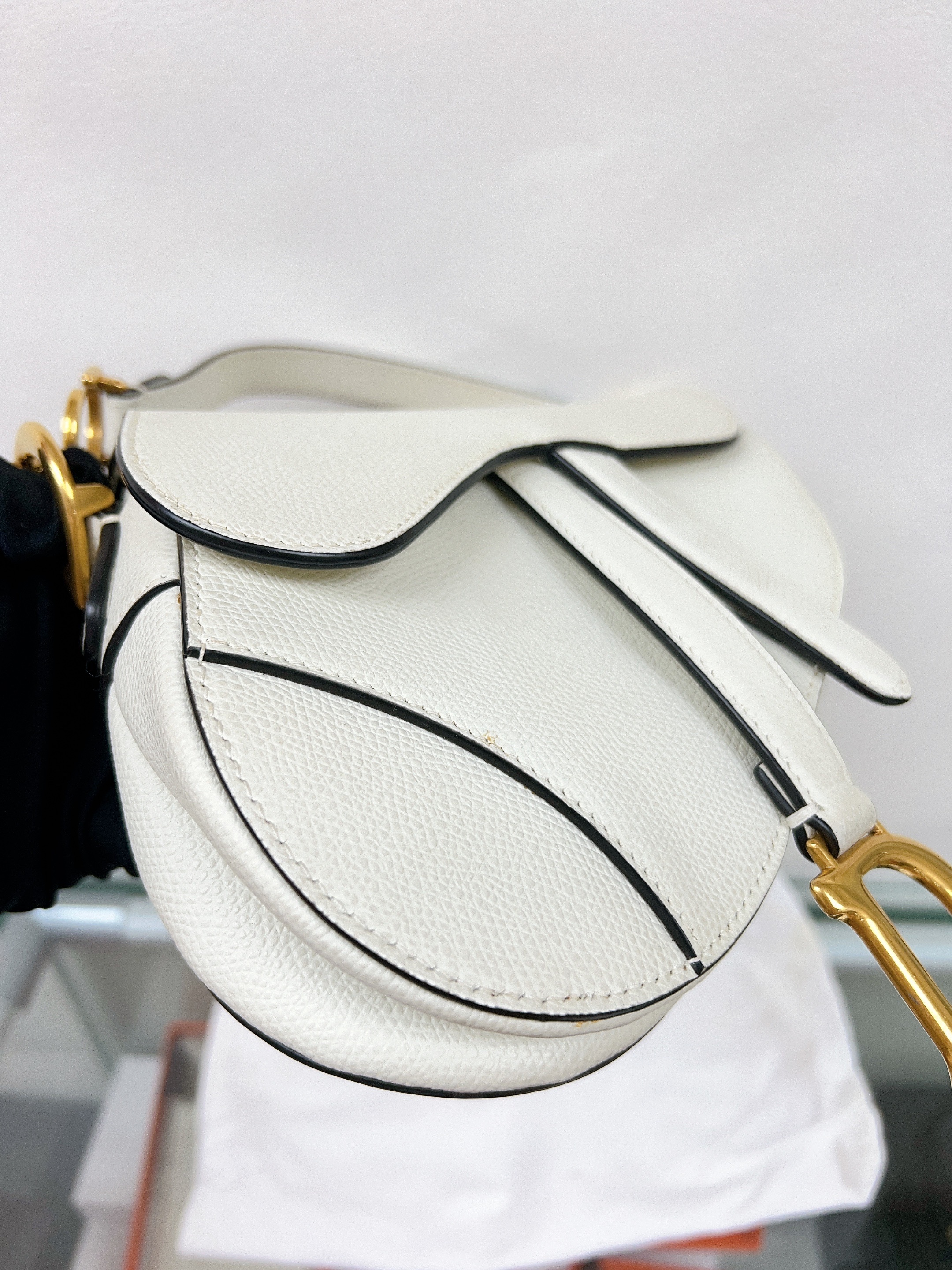 Dior saddle mini white