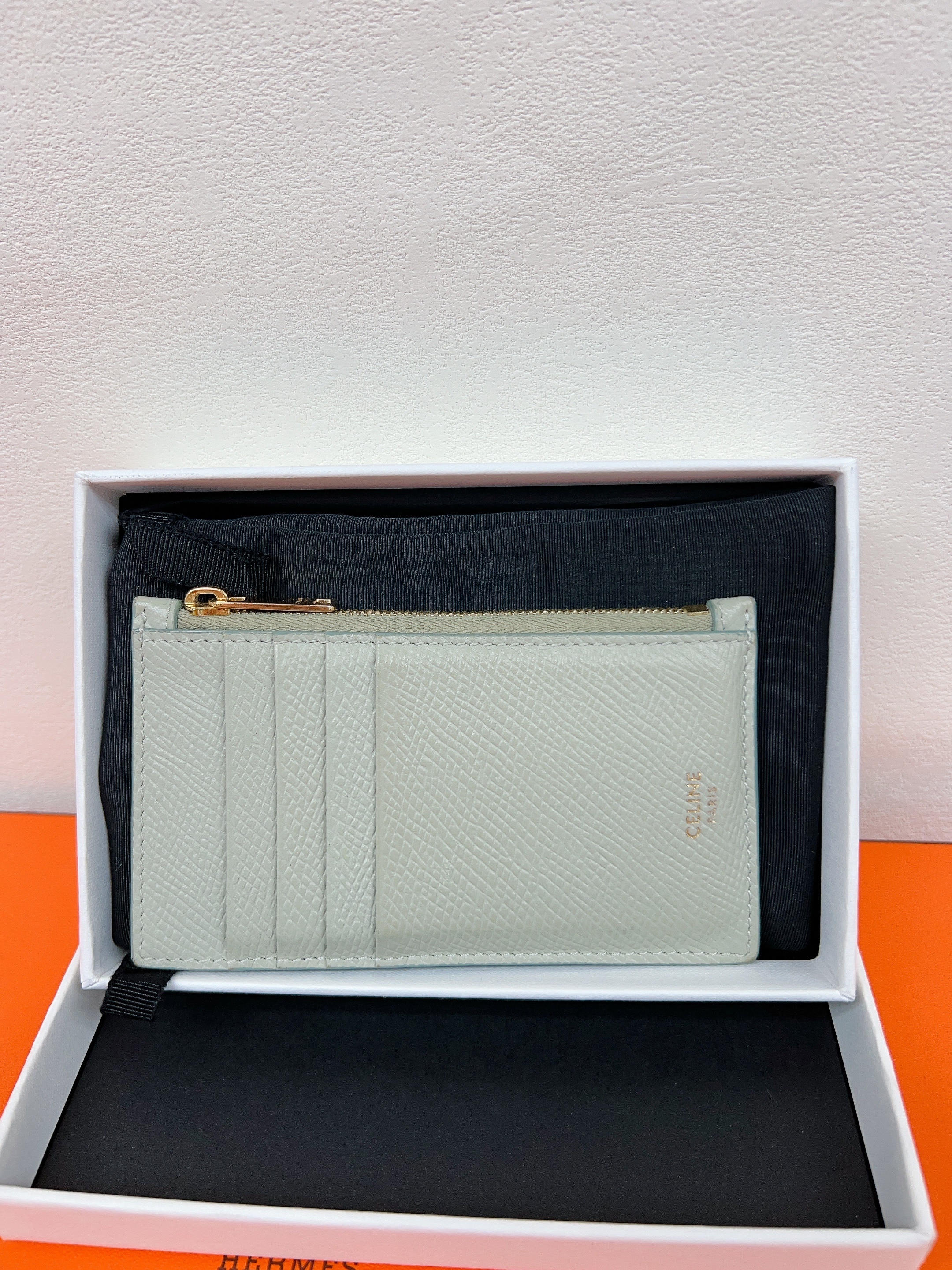 Celine card holder (mint green)