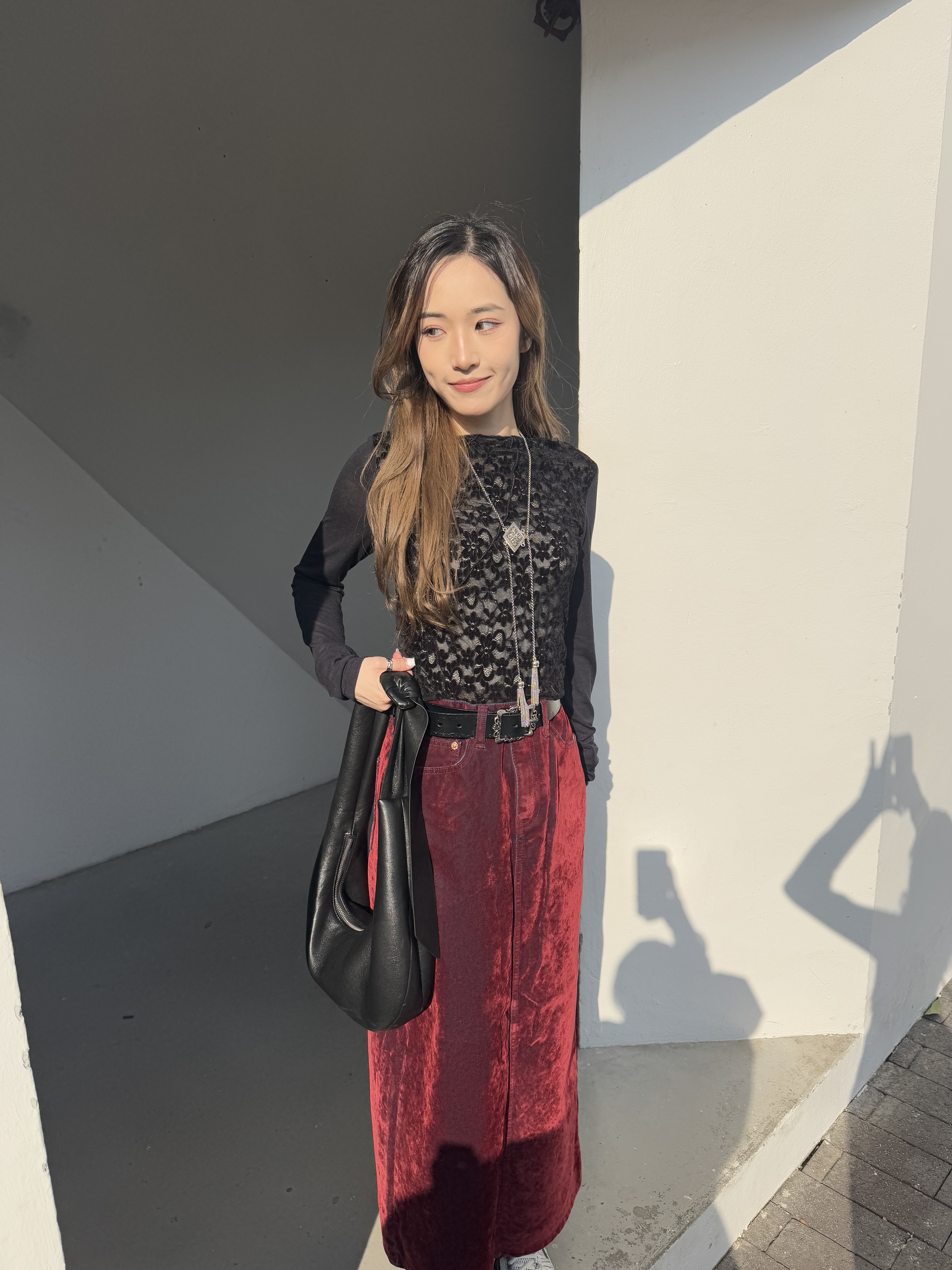 lace拼棉質花邊top