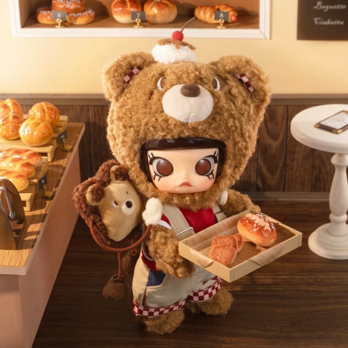 <官方正版授權>POPMART MOLLY Bear Bread Action Figure 小熊麵包 1/8 可動人偶 茉莉 泡泡瑪特