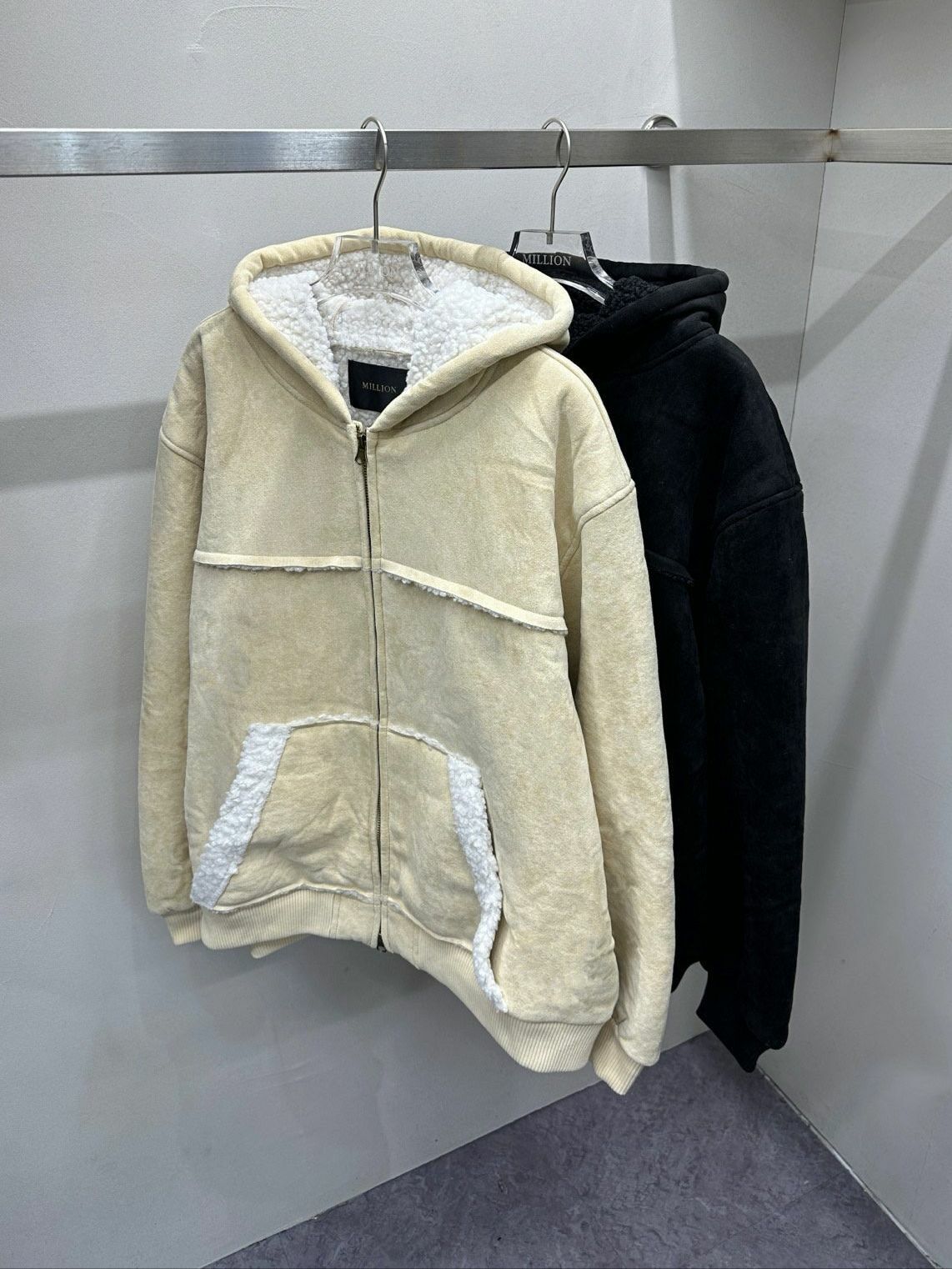 連帽拉鍊猄面褸(抓毛底) Million-016JK