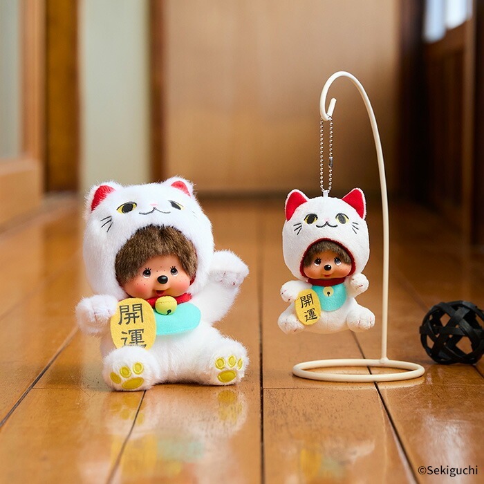 預購┃Monchhichi 夢奇奇招財貓娃娃吊飾