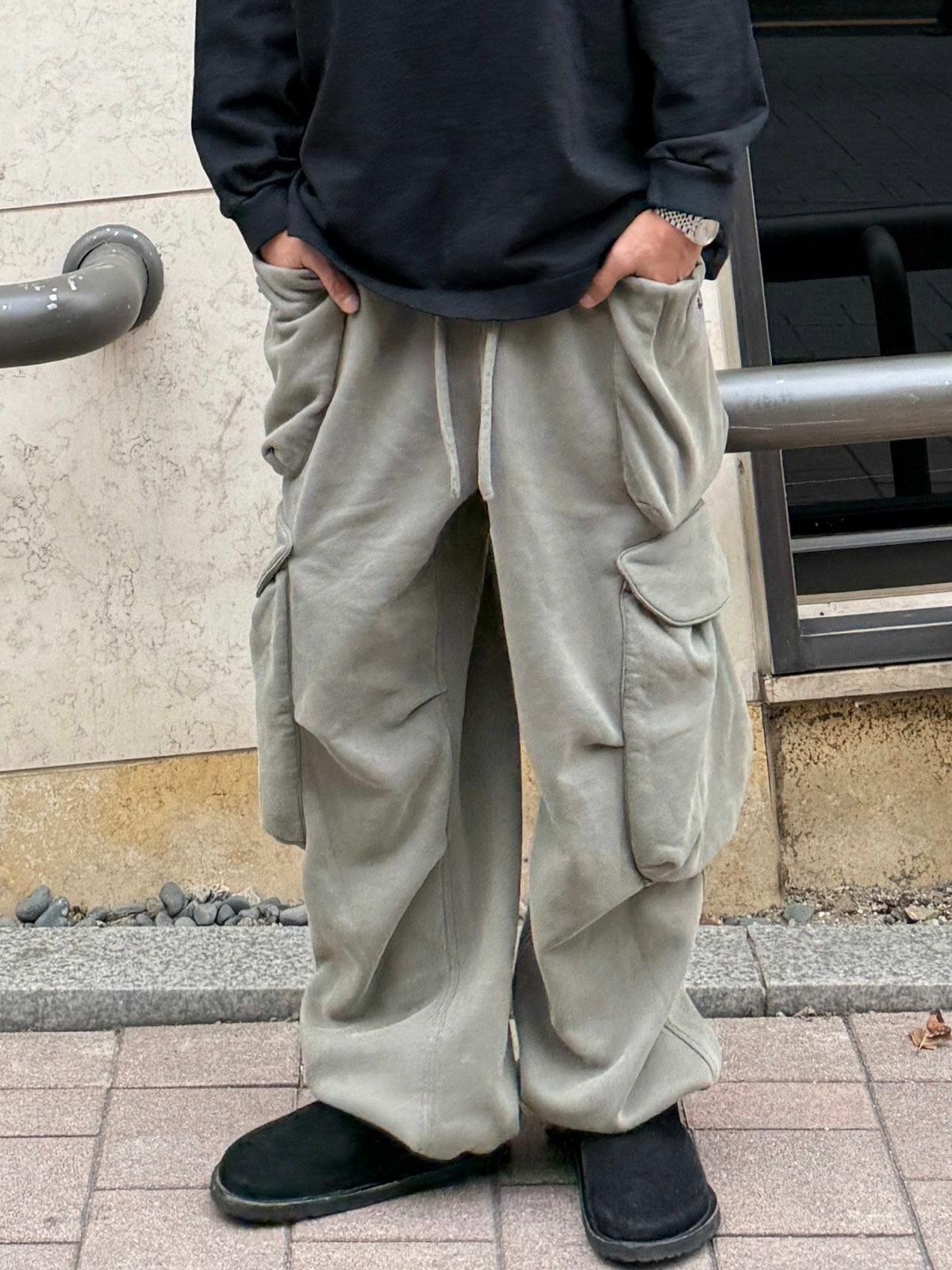 淨色可束腳工裝鬆身褲(薄抓毛底) MOSCO-014P