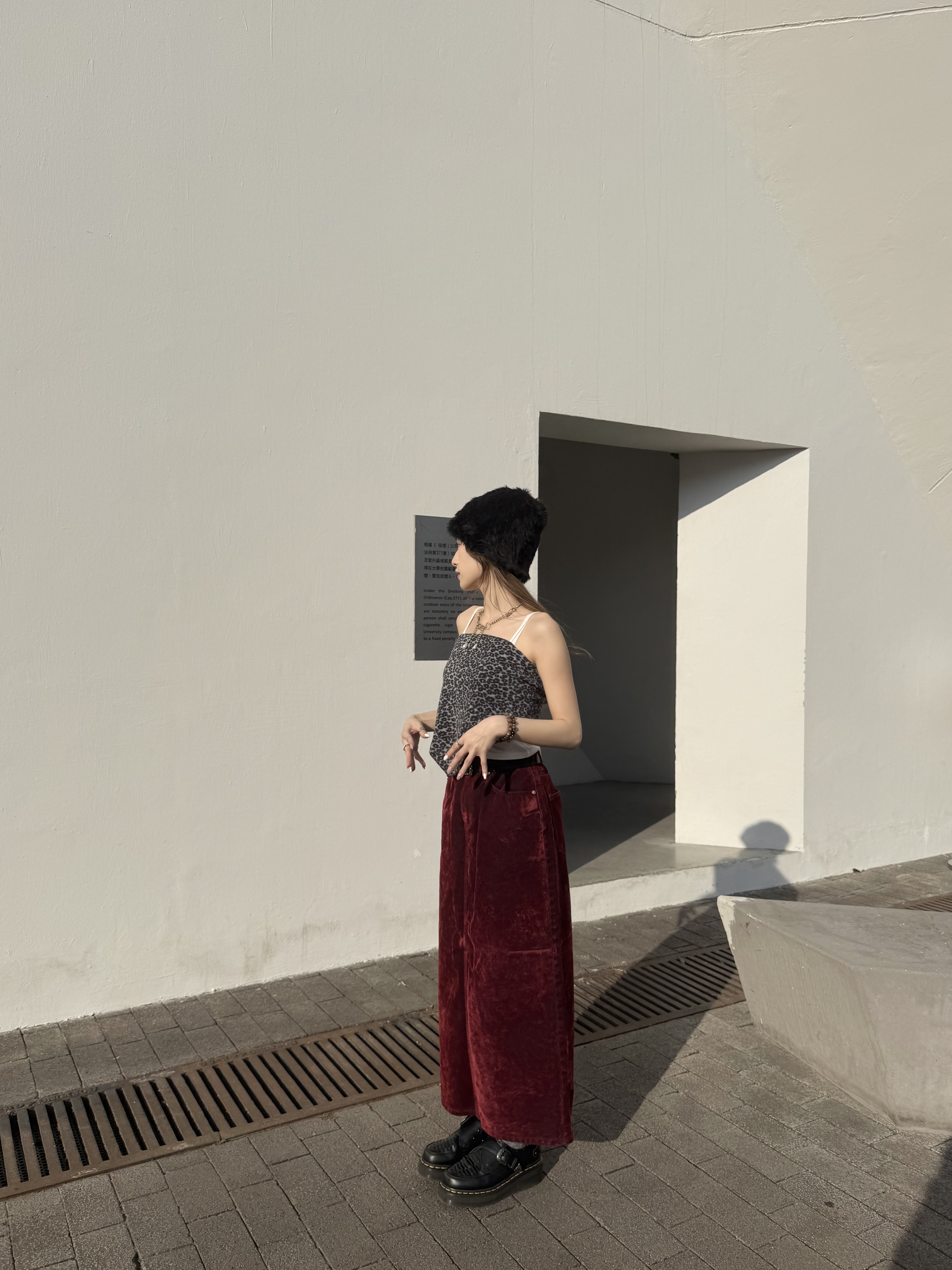 [兩色入] 多用豹紋頭巾/ Top ( black )