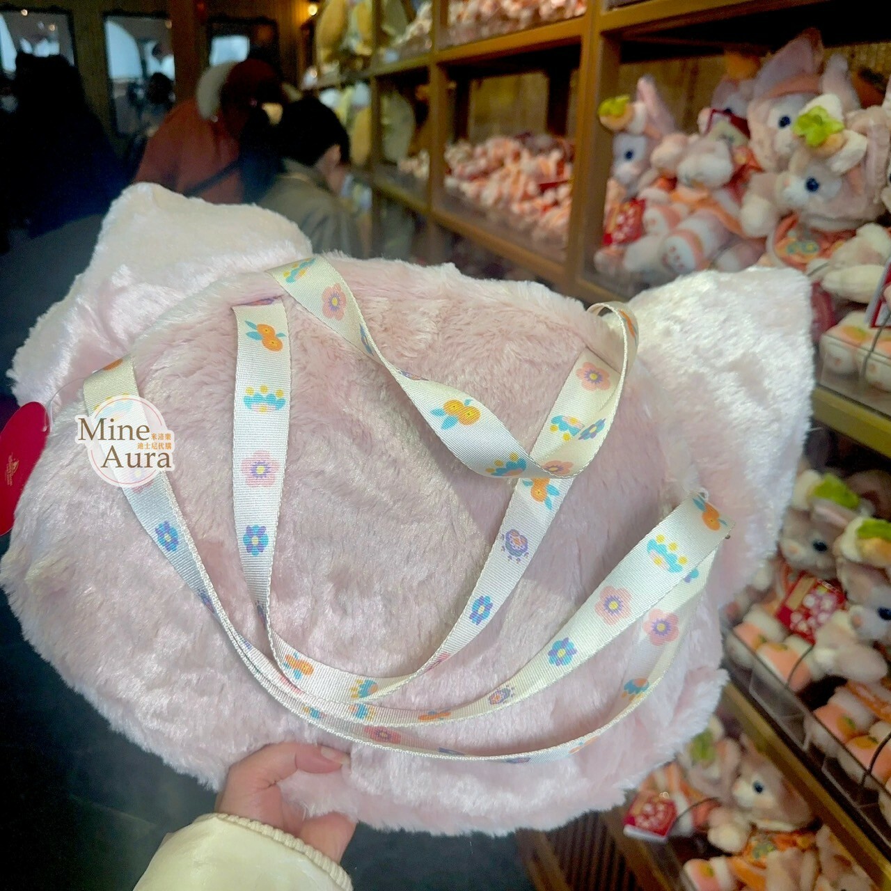 (限時特價) 新春限定 達菲 Duffy 與好友們 玲娜貝兒 LinaBell 大頭 絨毛 3way 手提包 斜背包 後背包 三用包 -上海迪士尼樂園