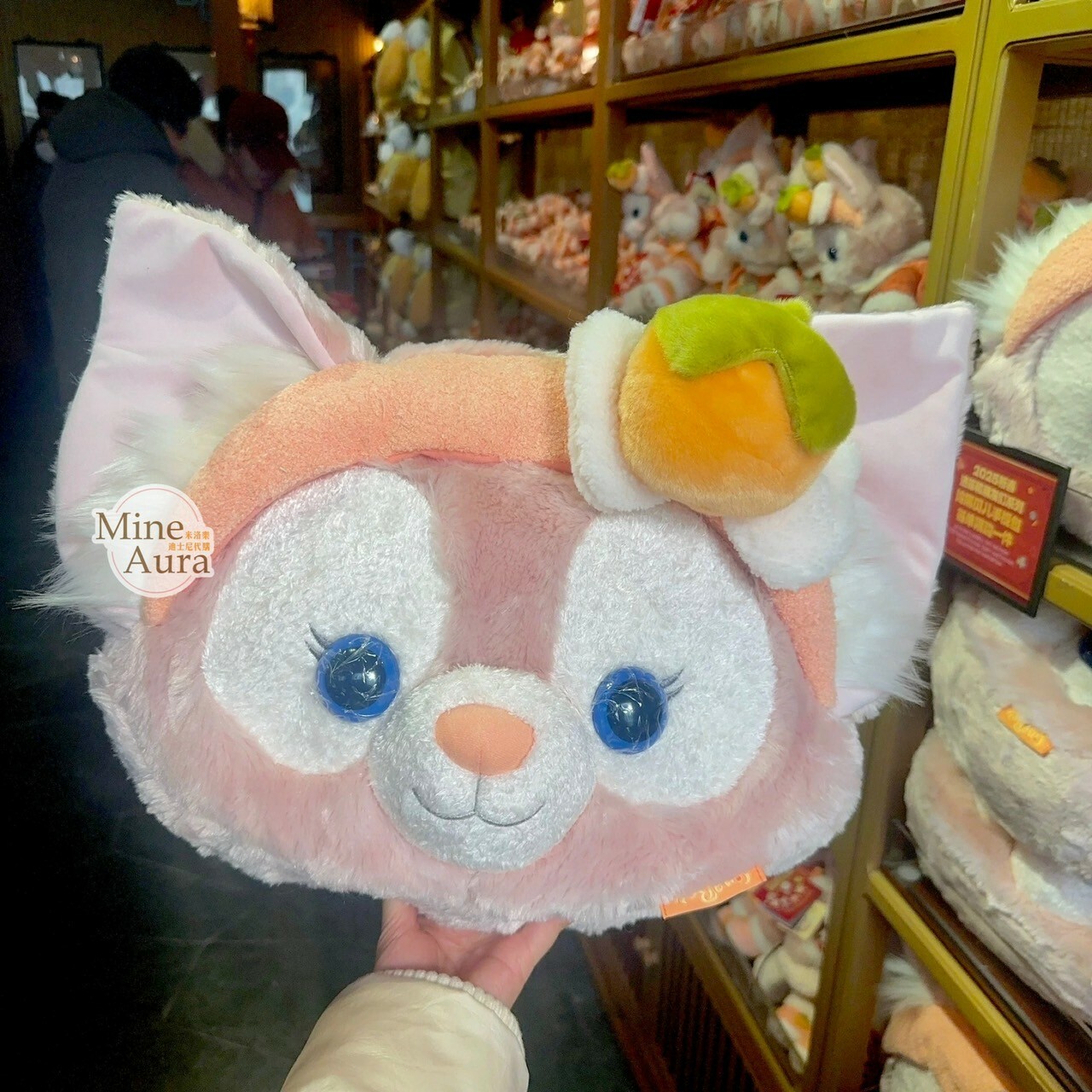 (限時特價) 新春限定 達菲 Duffy 與好友們 玲娜貝兒 LinaBell 大頭 絨毛 3way 手提包 斜背包 後背包 三用包 -上海迪士尼樂園