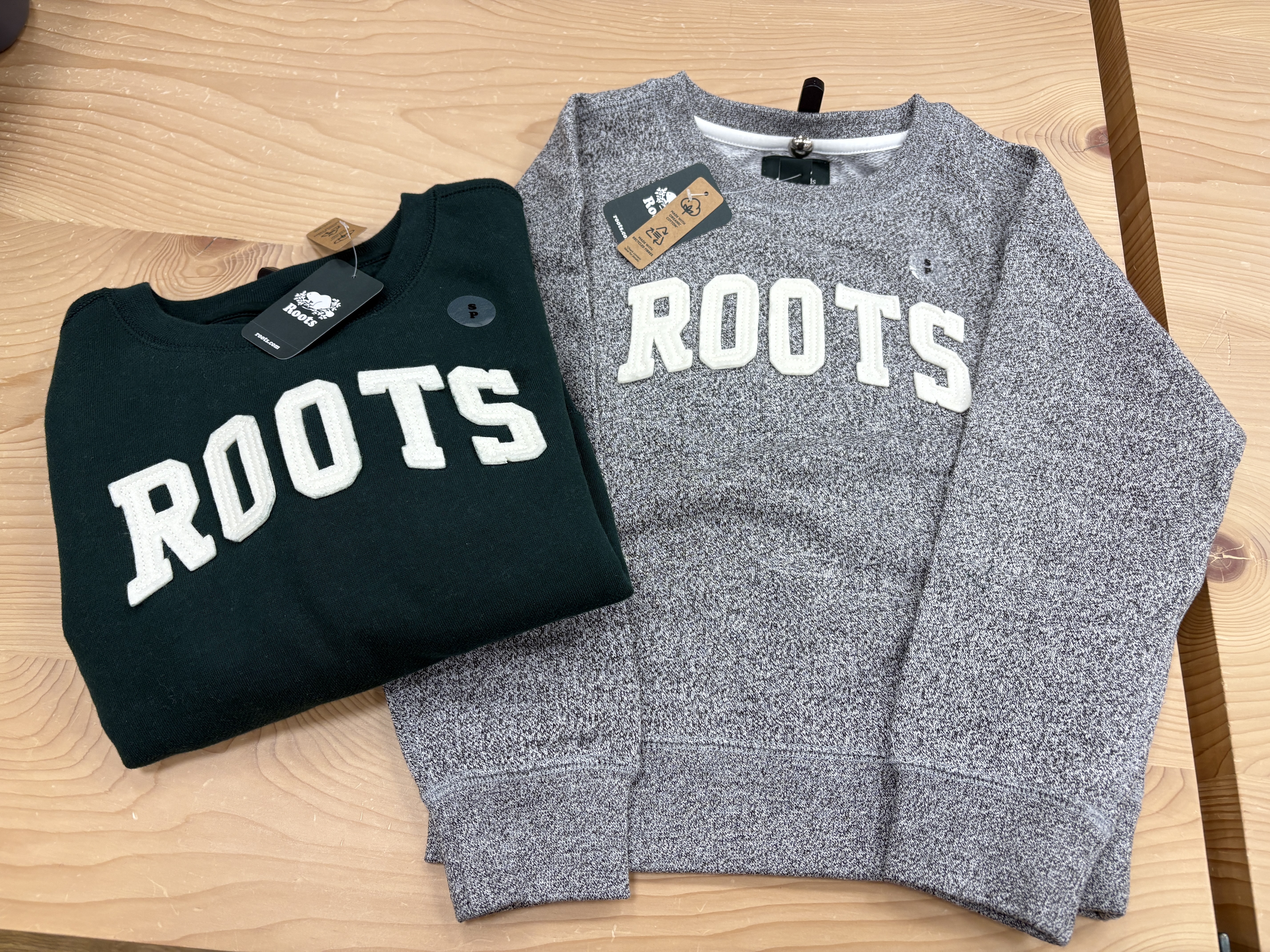 ROOTS 大童 經典字樣 刷毛 寬版落肩 大學TEE (2色)