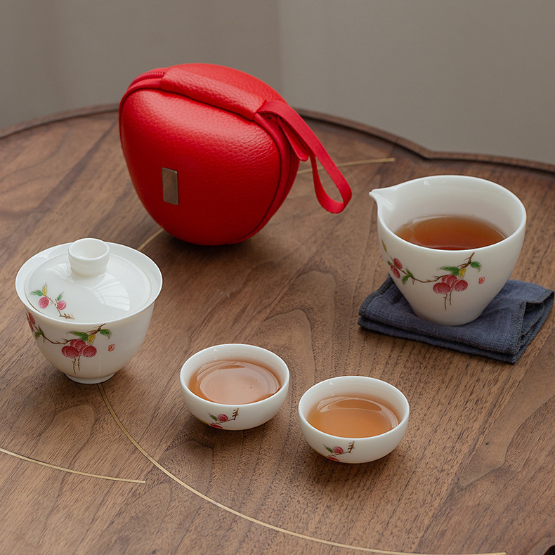 羊脂玉快客杯創意月兔一壺兩杯旅行組 商務活動禮品