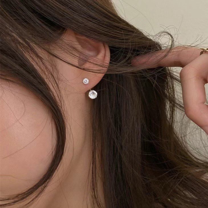 簡約水鑽耳環