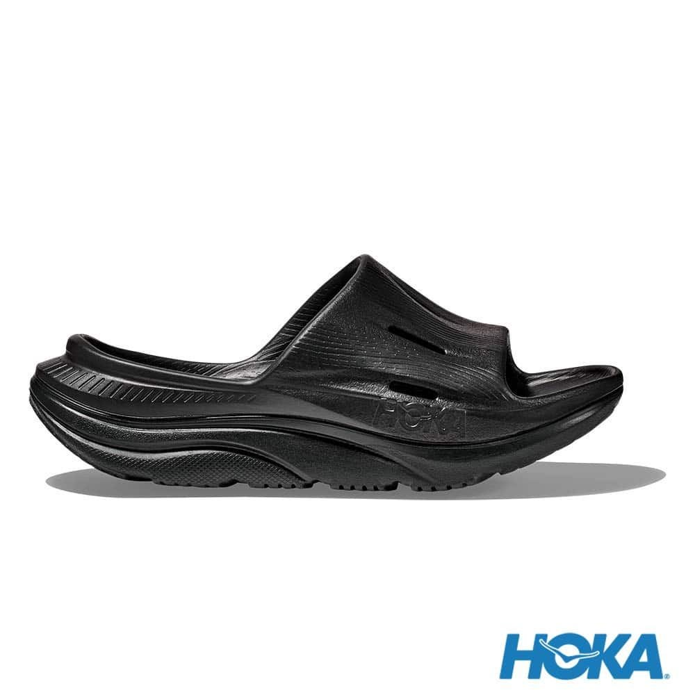HOKA U ORA Recovery Slide 3 恢復拖鞋 黑