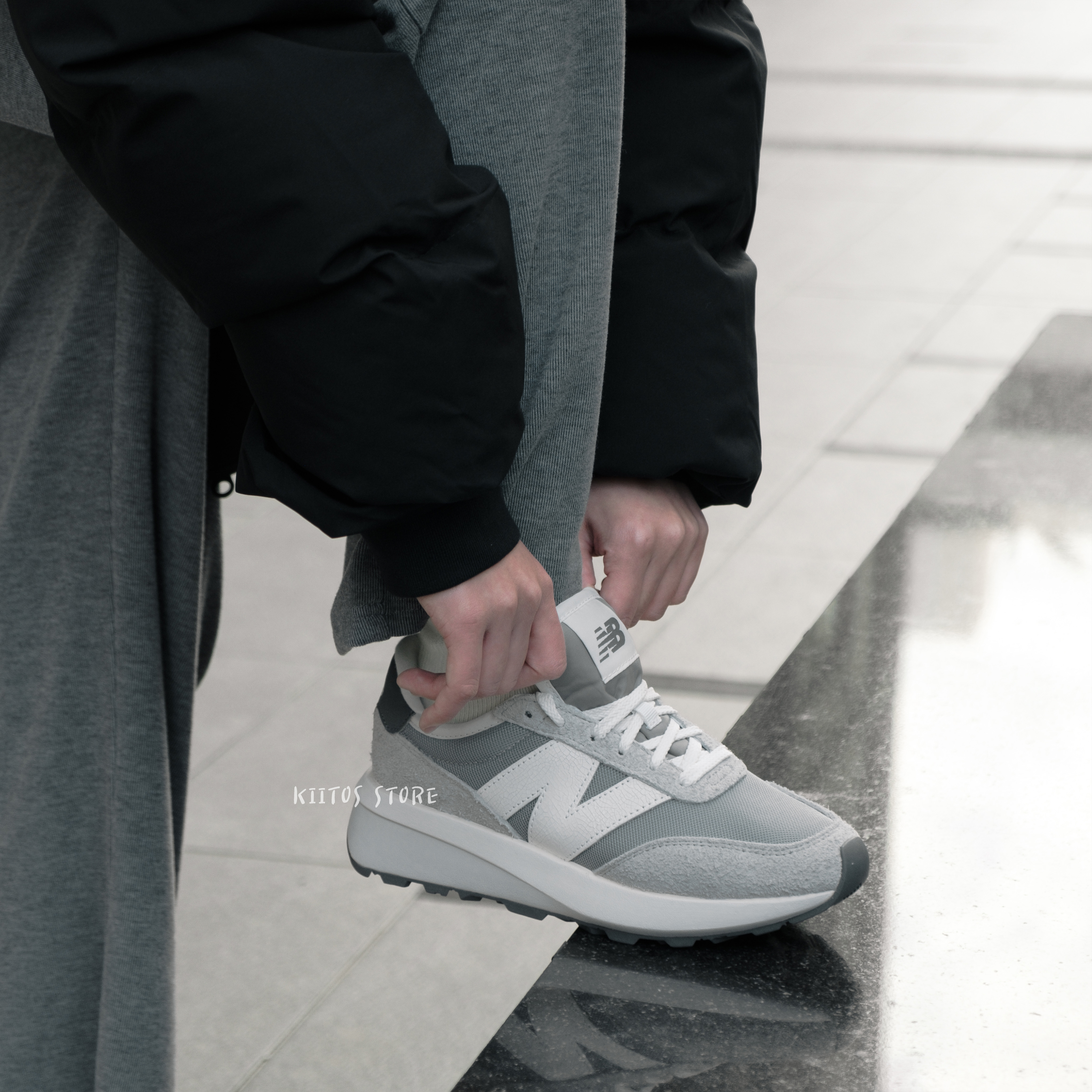 New Balance 370 休閒鞋 復古 D楦 女鞋 男鞋 灰 U370AH