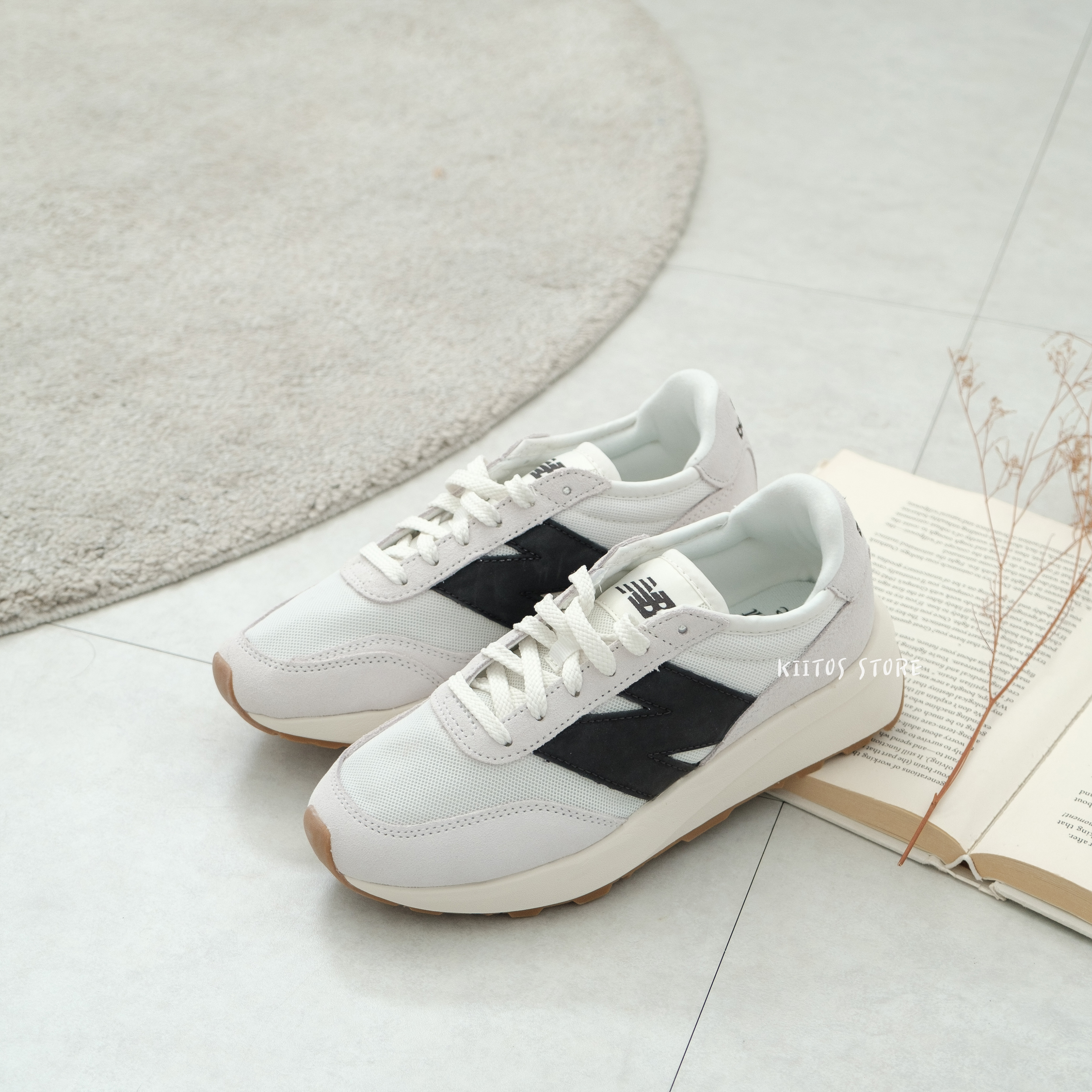 New Balance 370 休閒鞋 復古 D楦 女鞋 男鞋 白黑 U370CA