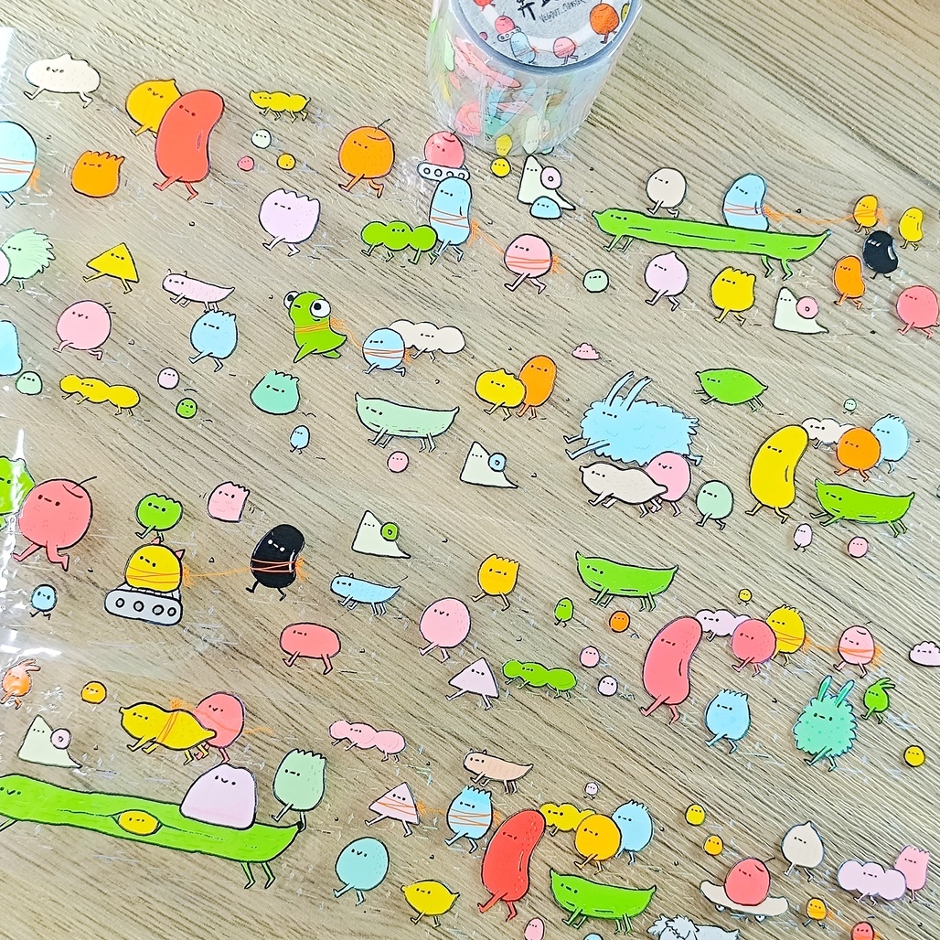 軟爛怪物．軟爛奔跑中 5cm亮面PET膠帶 <整捲/分裝>