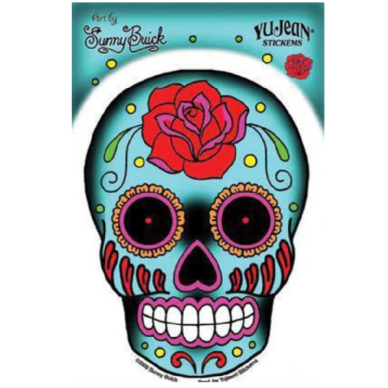 ROSE SUGAR SKULL STICKER