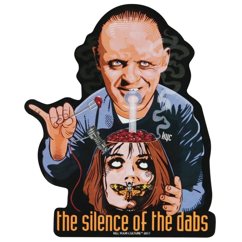SILENCE OF THE DABS STICKER 5"X6.25"
