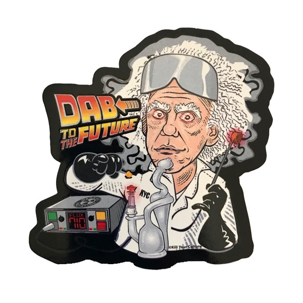 DAB TO THE FUTURE STICKER 4"X4"