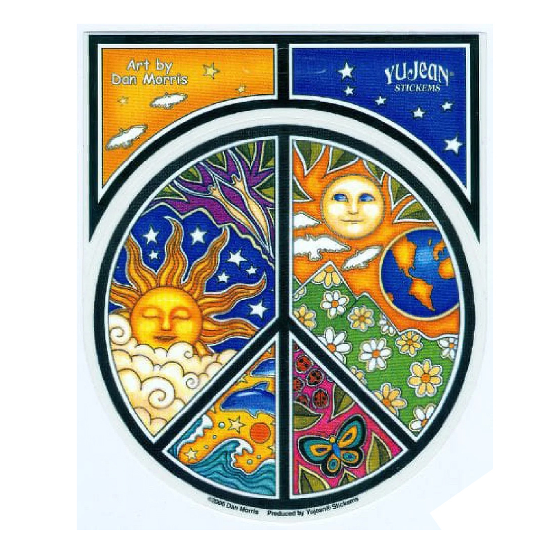 DAN MORRIS PEACE STICKER 4.75"