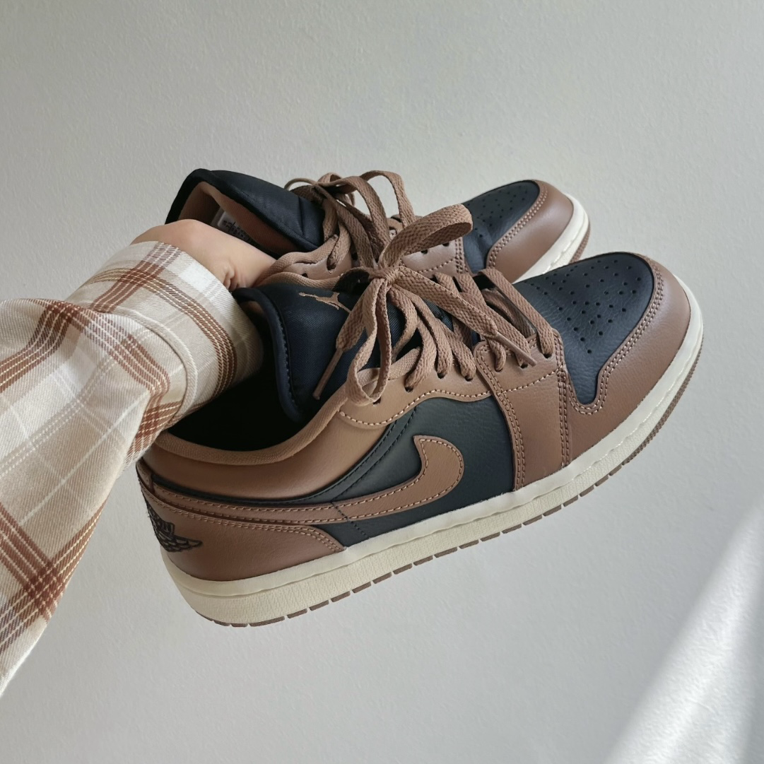 Nike Air Jordan 1 Low Archaeo Brown 黑棕 咖啡 復古 皮革 AJ 摩卡倒鉤平替 低筒休閒鞋