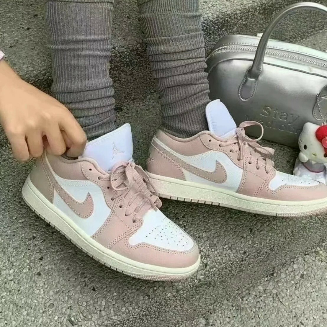 Nike Air Jordan 1 Low Pink Oxford 草莓牛奶 粉白 櫻花粉 淺粉 奶油底 AJ 低筒休閒鞋