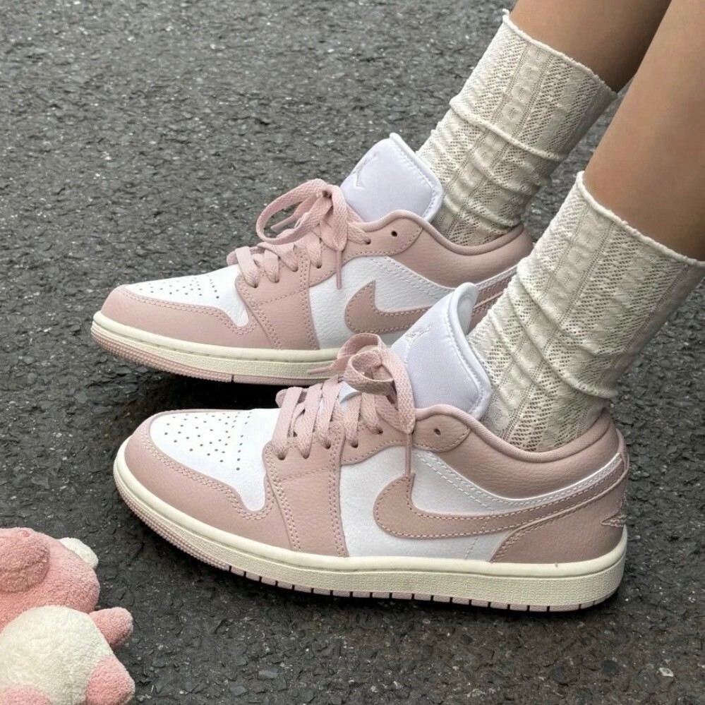 Nike Air Jordan 1 Low Pink Oxford 草莓牛奶 粉白 櫻花粉 淺粉 奶油底 AJ 低筒休閒鞋