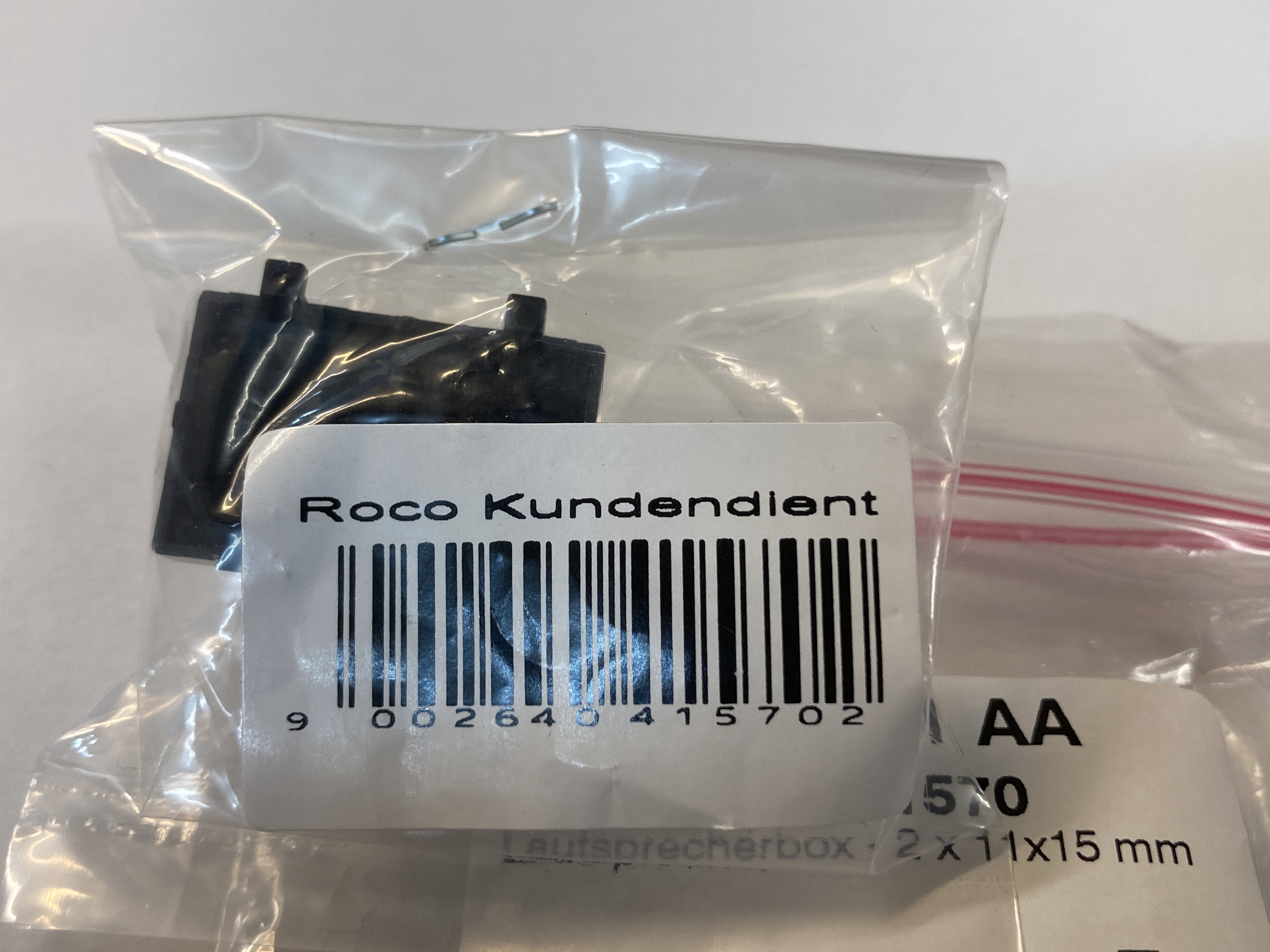 ROCO HO 141570 Speaker box - 2 x 11x15 mm (遧合部分ER20 用 e.g 70944)