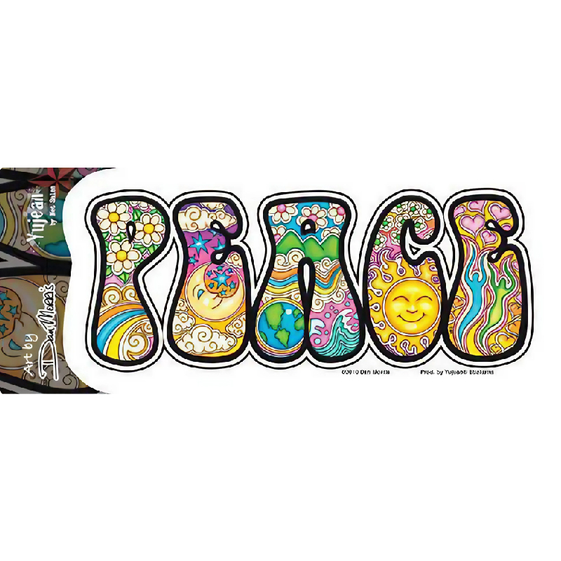 DAN MORRIS PEACE INDOOR / OUTDOOR STICKER 6.25"X2"