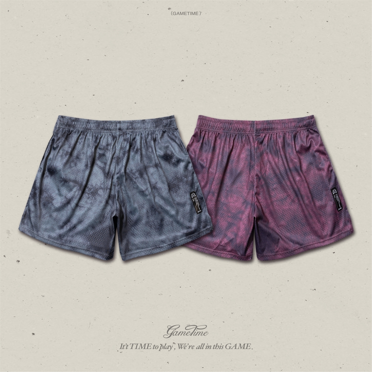 GAMETIME 24FW Tie dye Jersey Shorts